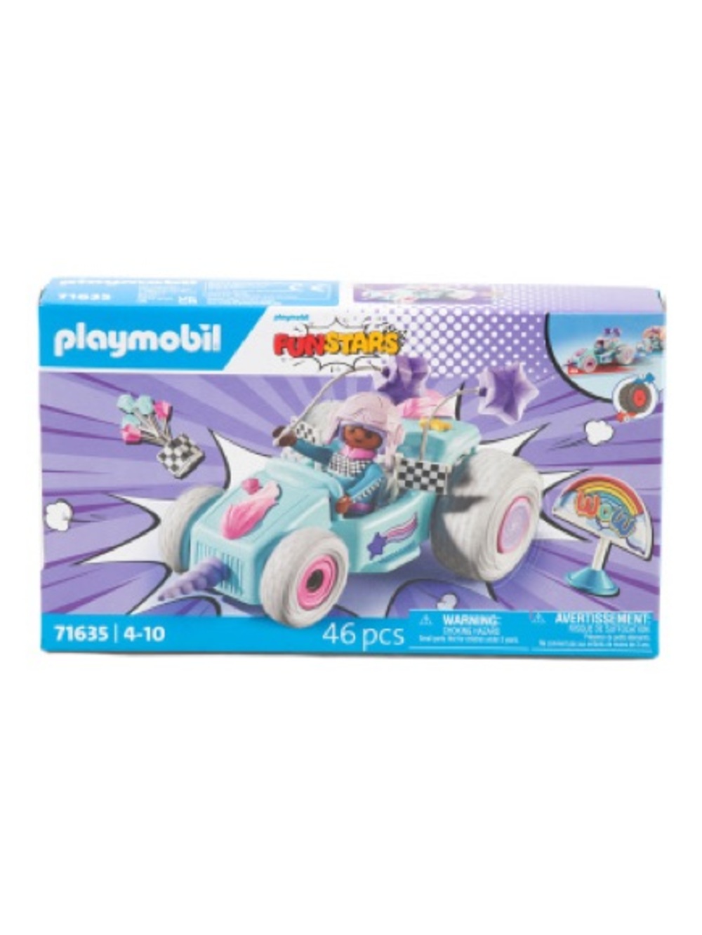 Playmobil FunStars Pastel Racer Toy Car - Blue and Pink